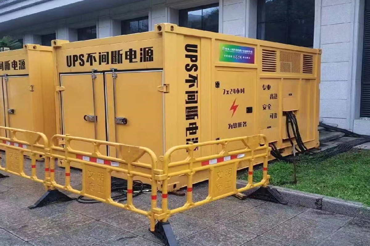 金华发电机租赁施工现场