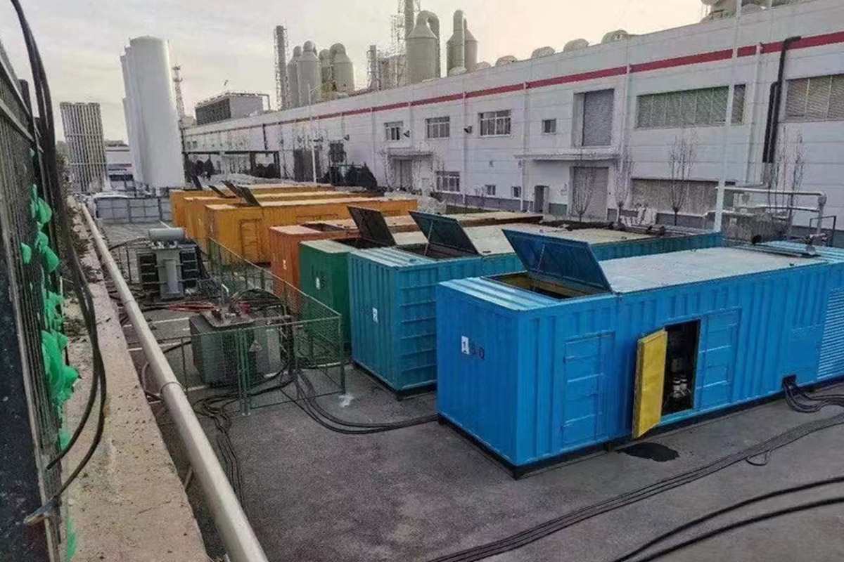 金华发电机租赁施工现场