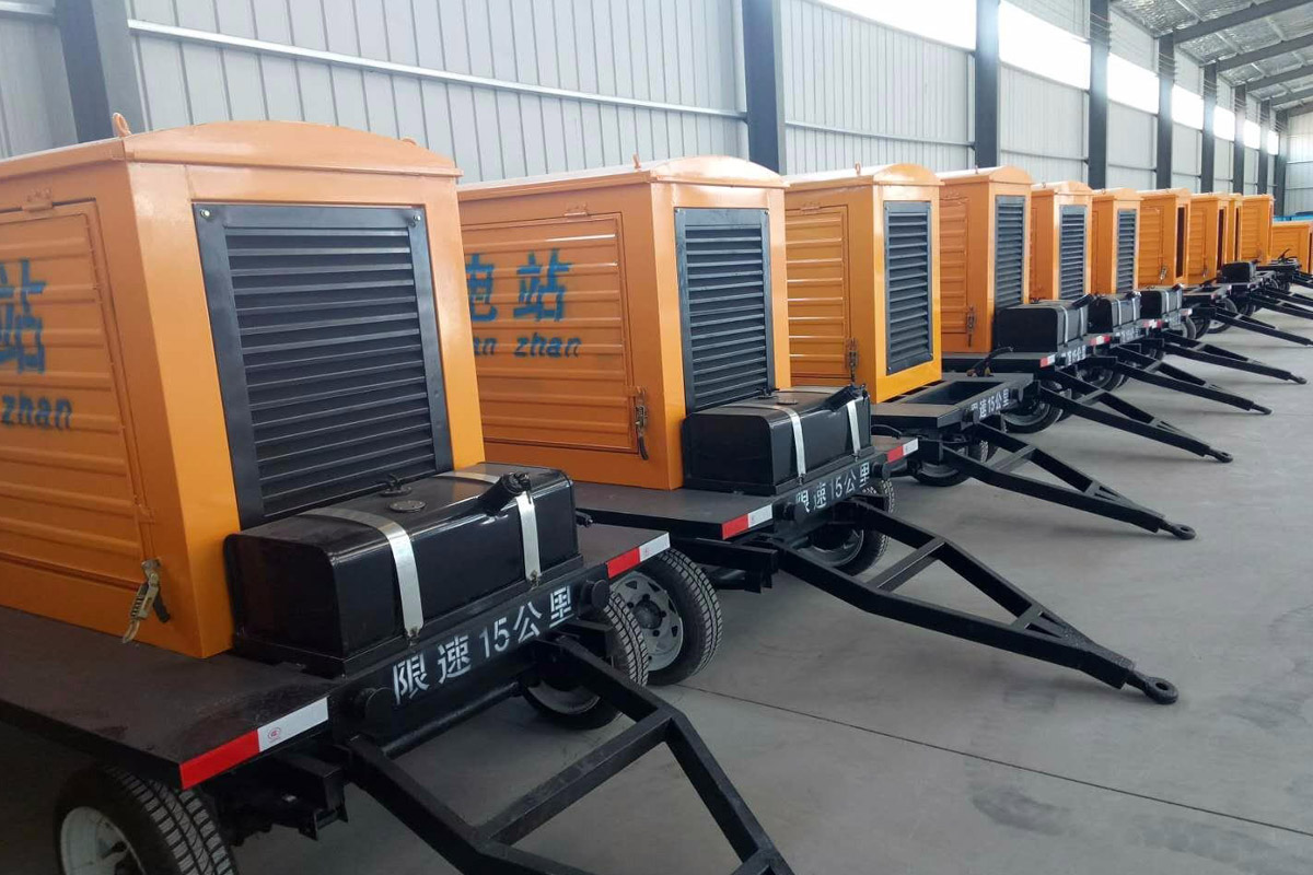 金华发电机租赁施工现场